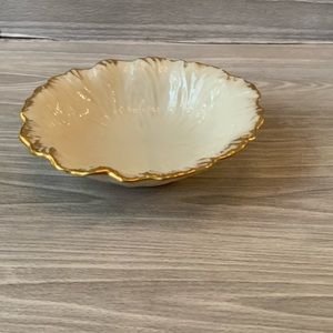 Vintage Lenox Bon Bon Bowl Symphony w/ 24 K Gold Trim Scalloped 6" Bowl EUC.